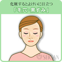 毛穴と黒ずみの悩み｜東京 からだのことなら｜肌・頭皮（薄毛）の悩みの改善に「ヒト幹細胞と植物幹細胞による」メディカル系フェイシャルエステケア【FCR・リアボーテハーブ・ACトリートメント・クレアスキン基礎化粧品の正規取扱いサロン】